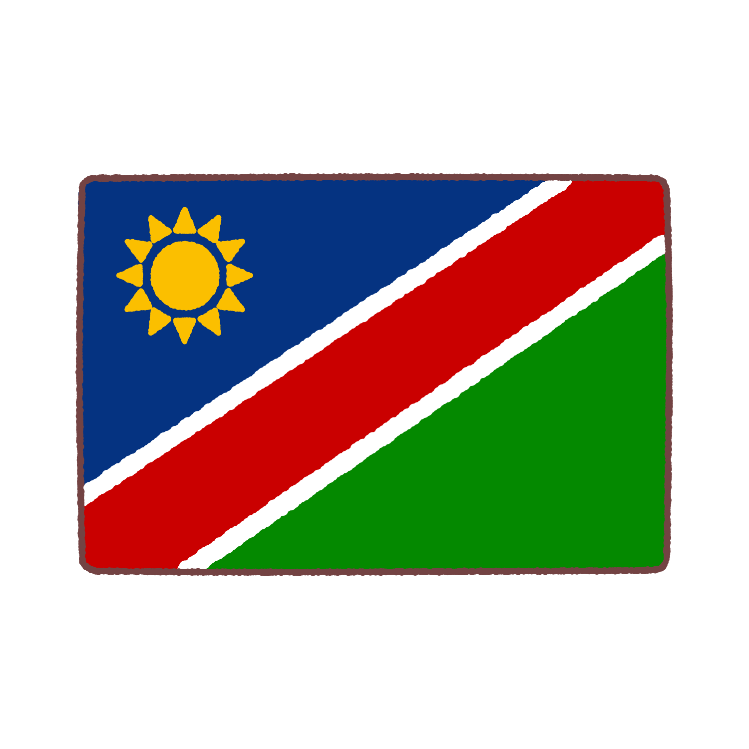 ナミビア国旗のイラスト