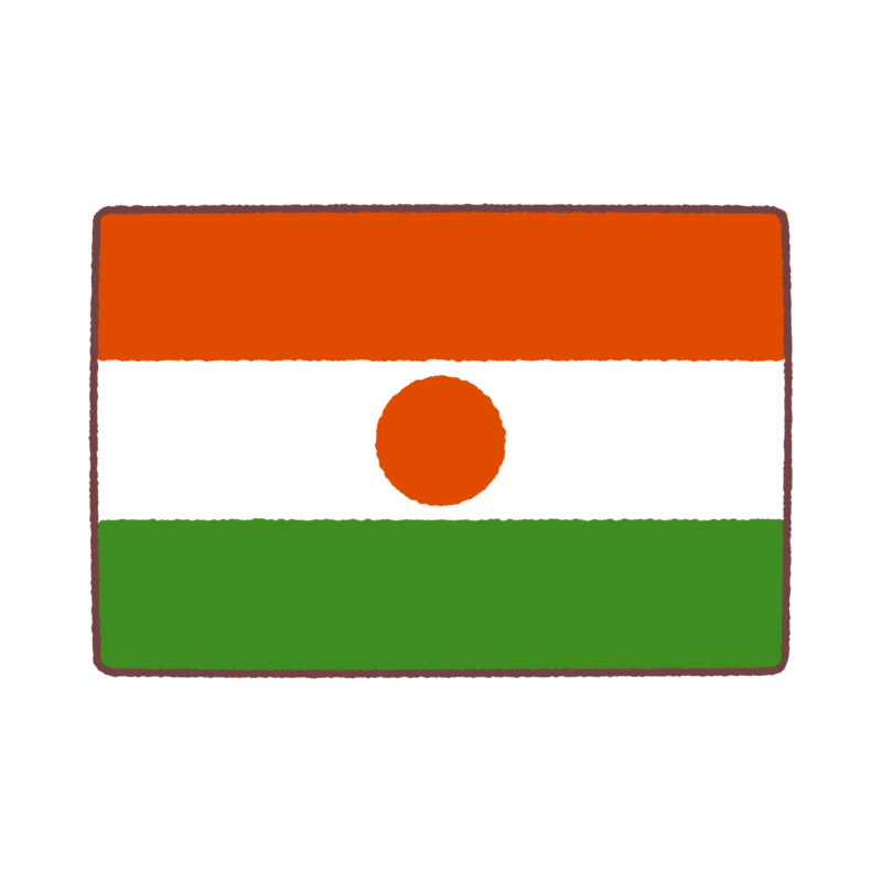 ニジェール国旗のイラスト