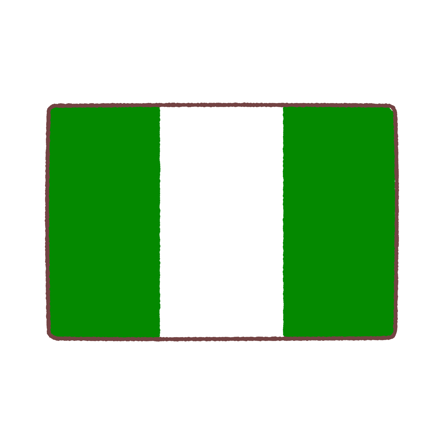 ナイジェリア国旗のイラスト