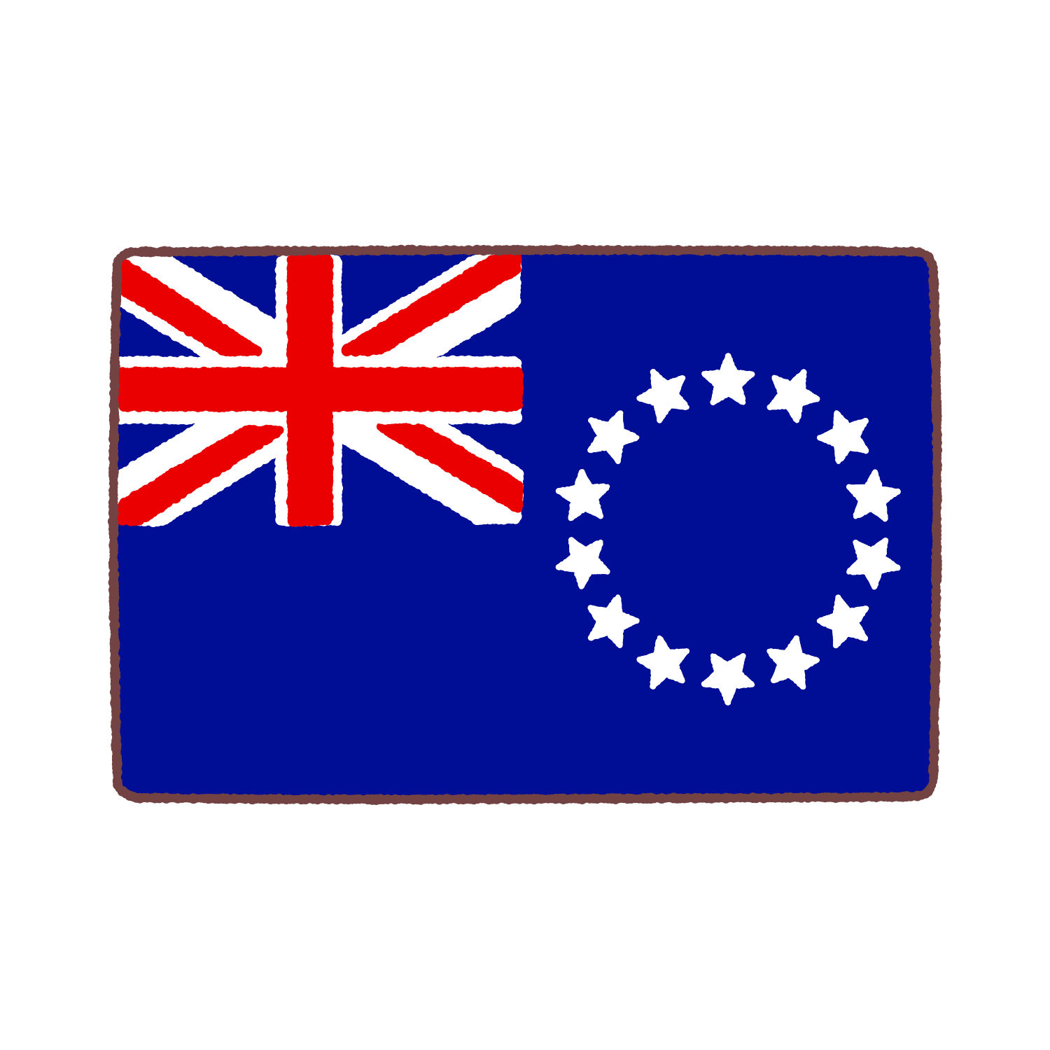 クック諸島国旗のイラスト
