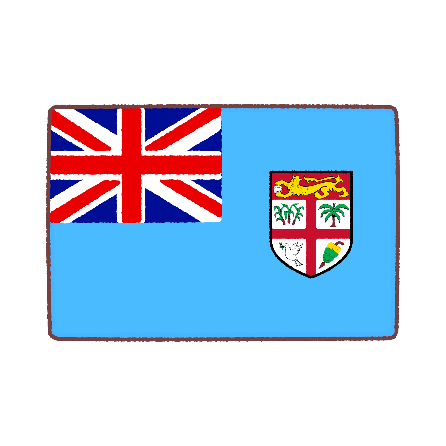 フィジー国旗（Fiji）のイラスト