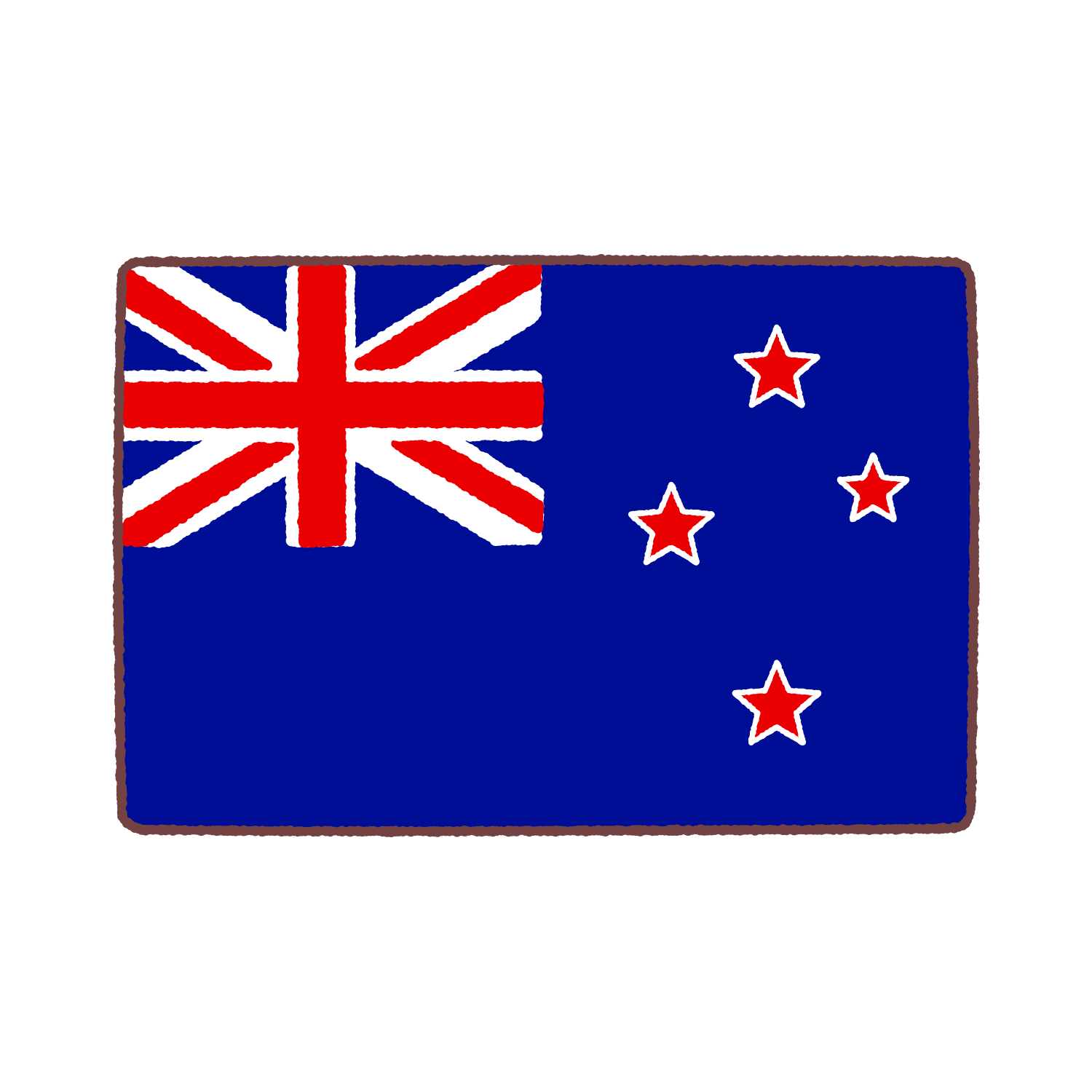 ニュージーランド（New zealand）国旗のイラスト