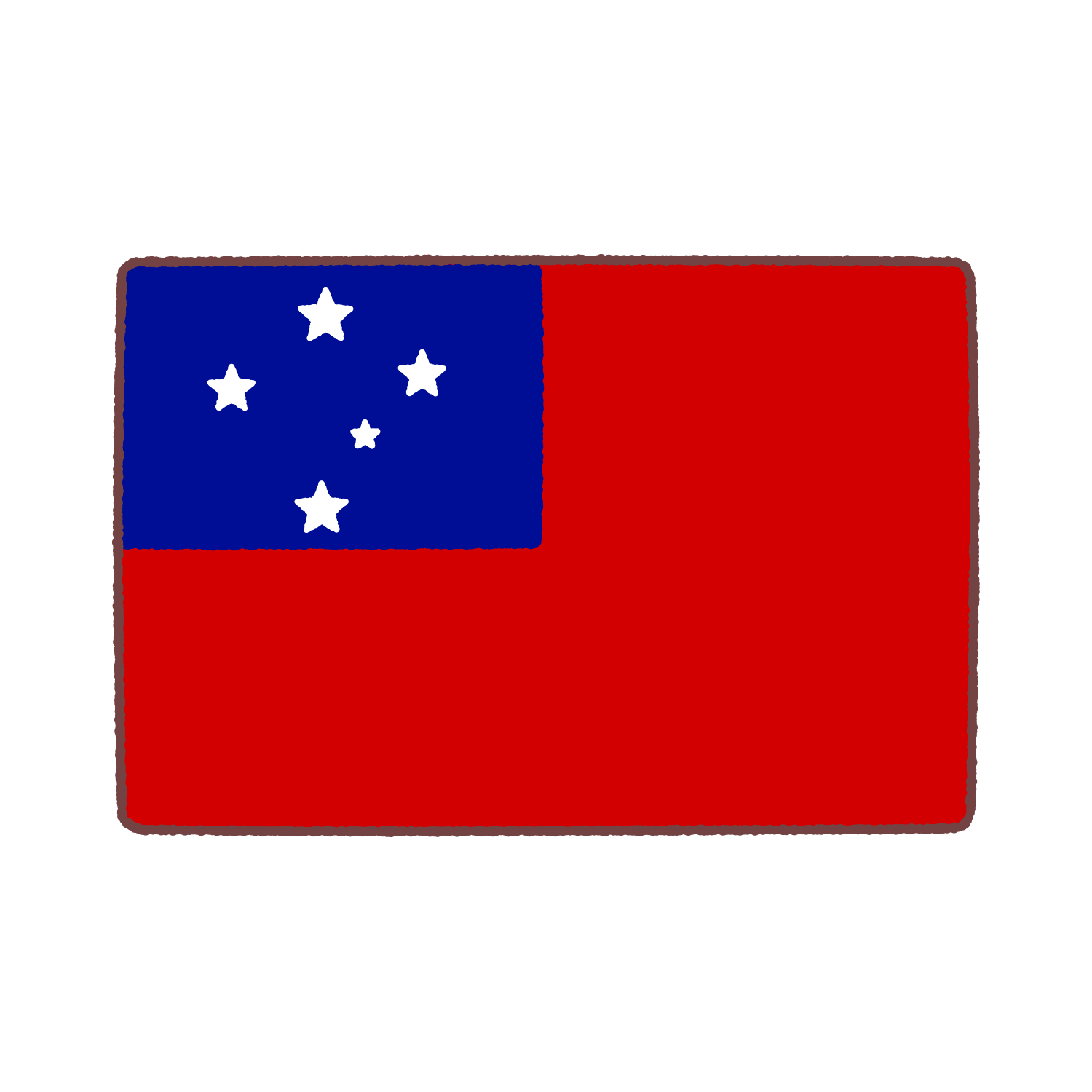 サモア（Samoa）国旗のイラスト