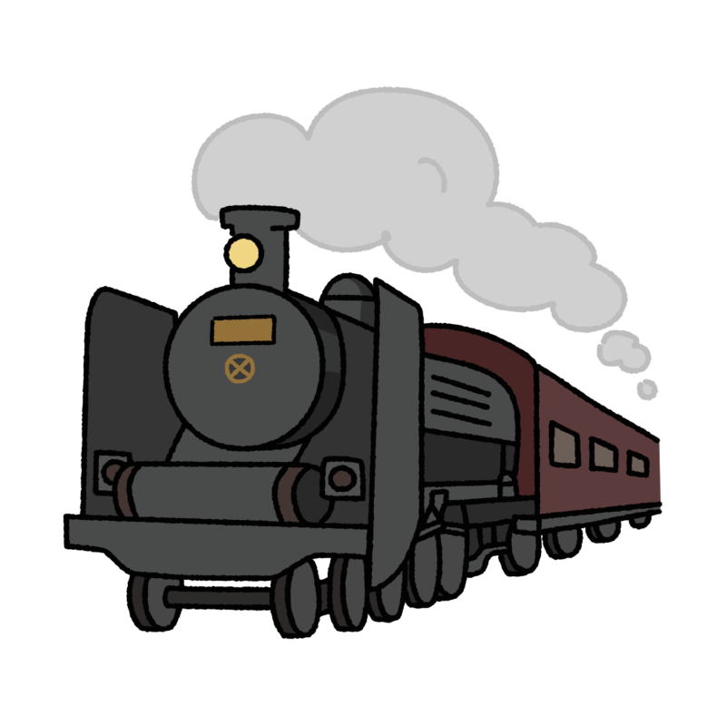 蒸気機関車のイラスト