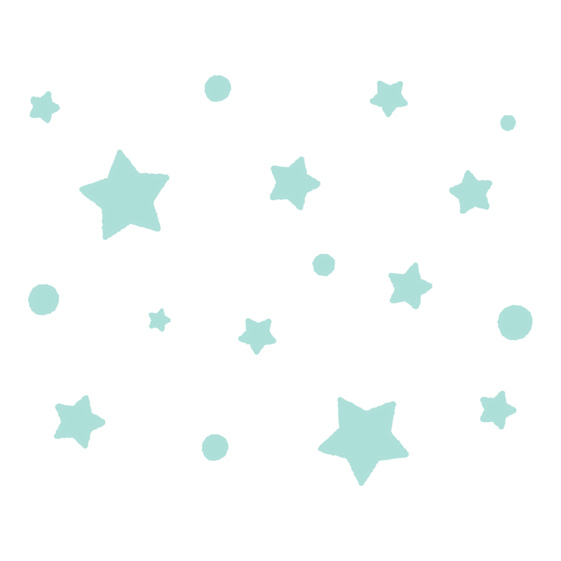 たくさんの星（ブルー）のイラスト
