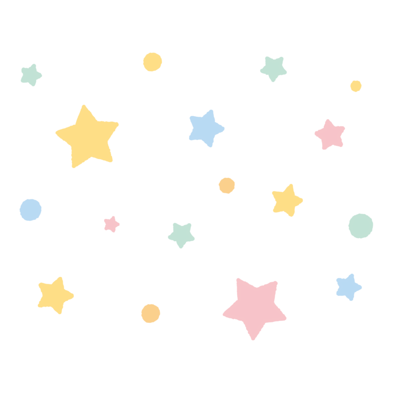 たくさんの星（カラフル）のイラスト