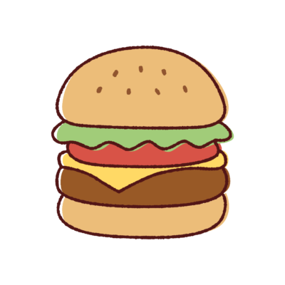 ハンバーガーのイラスト