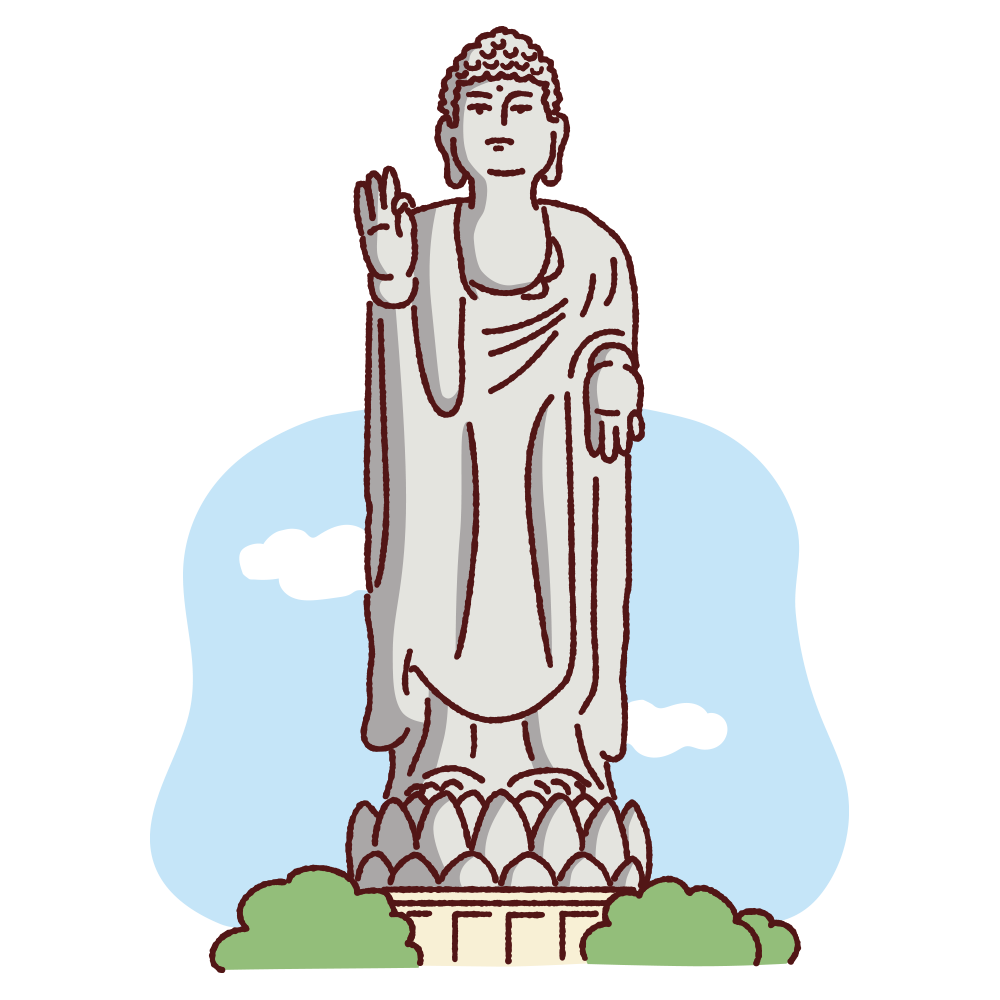 牛久大仏のイラスト