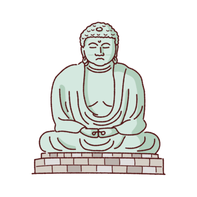 鎌倉の大仏のイラスト