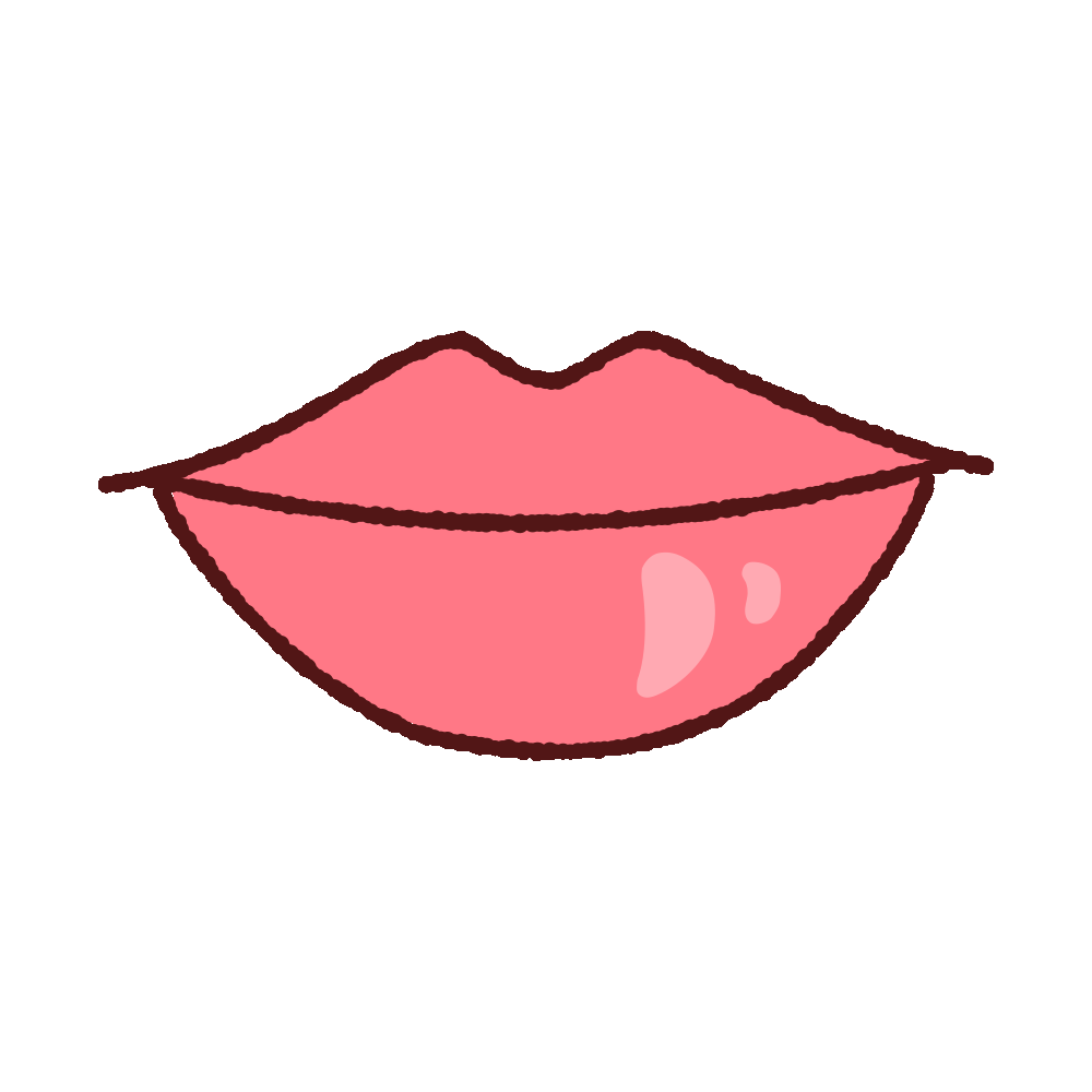 口（くちびる）のイラスト