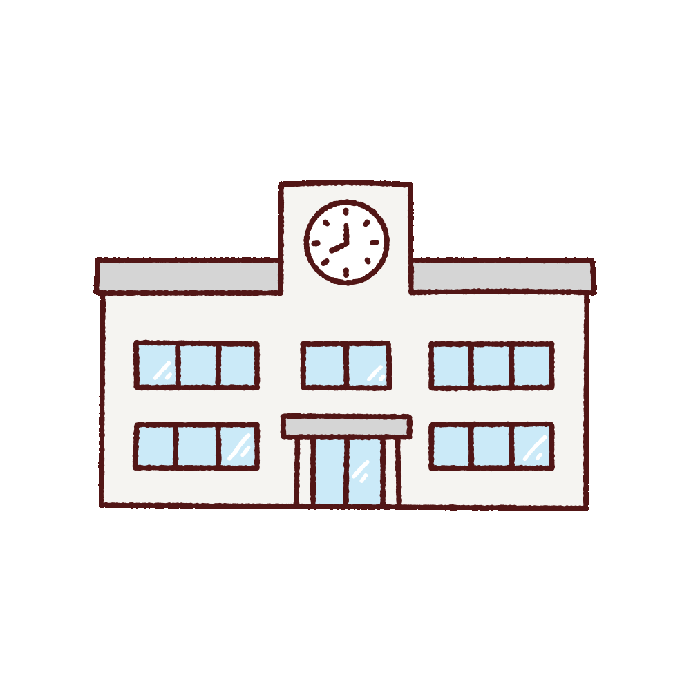 学校校舎のイラスト