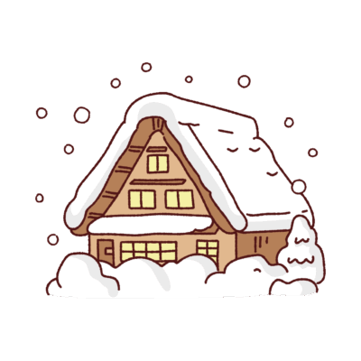 白川郷のイラスト