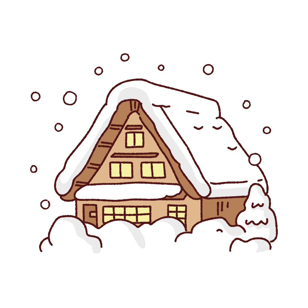 白川郷のイラスト