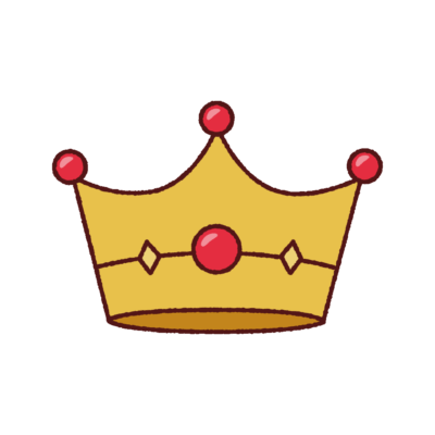 飾り付き王冠のイラスト