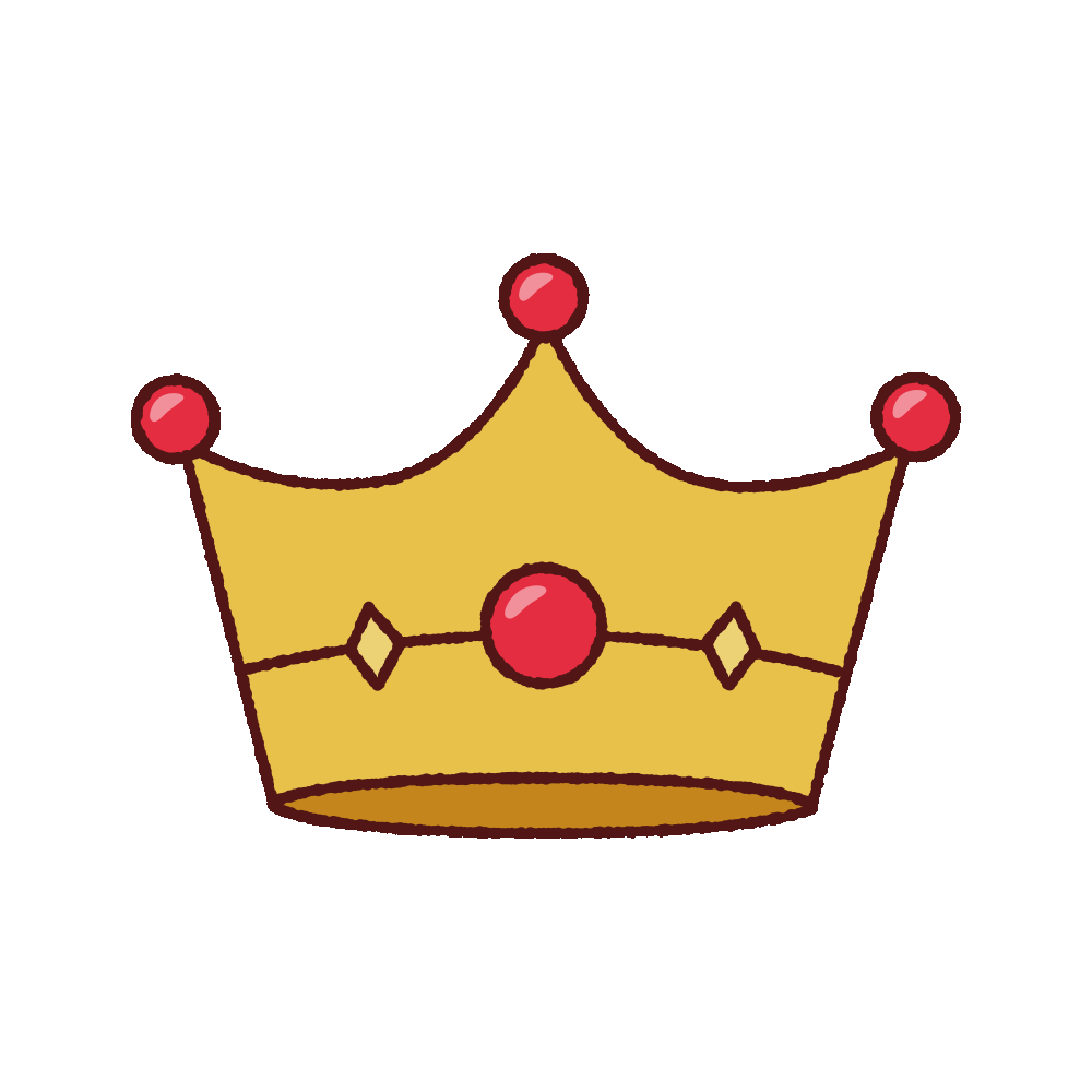 飾り付き王冠のイラスト