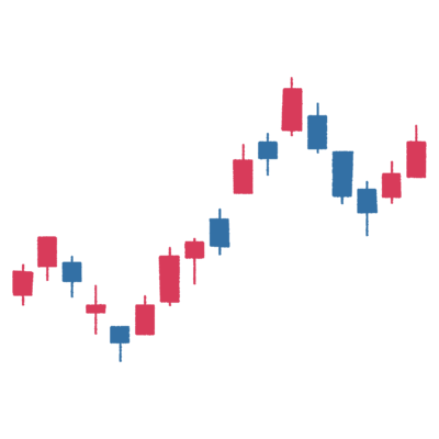 株価チャートのイラスト