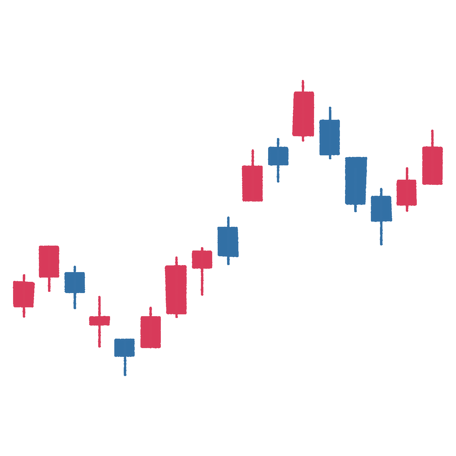株価チャートのイラスト