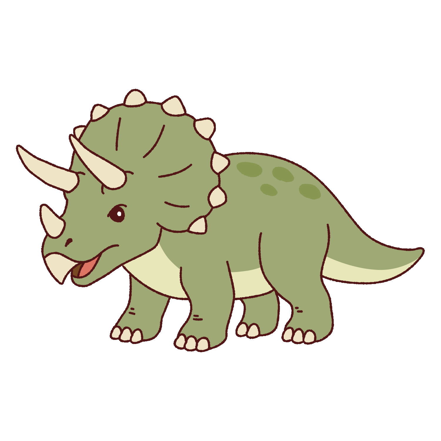 トリケラトプスのイラスト