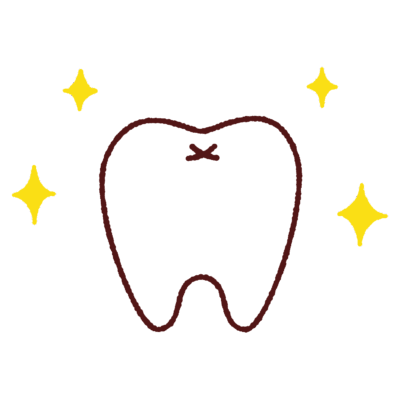ピカピカの歯のイラスト