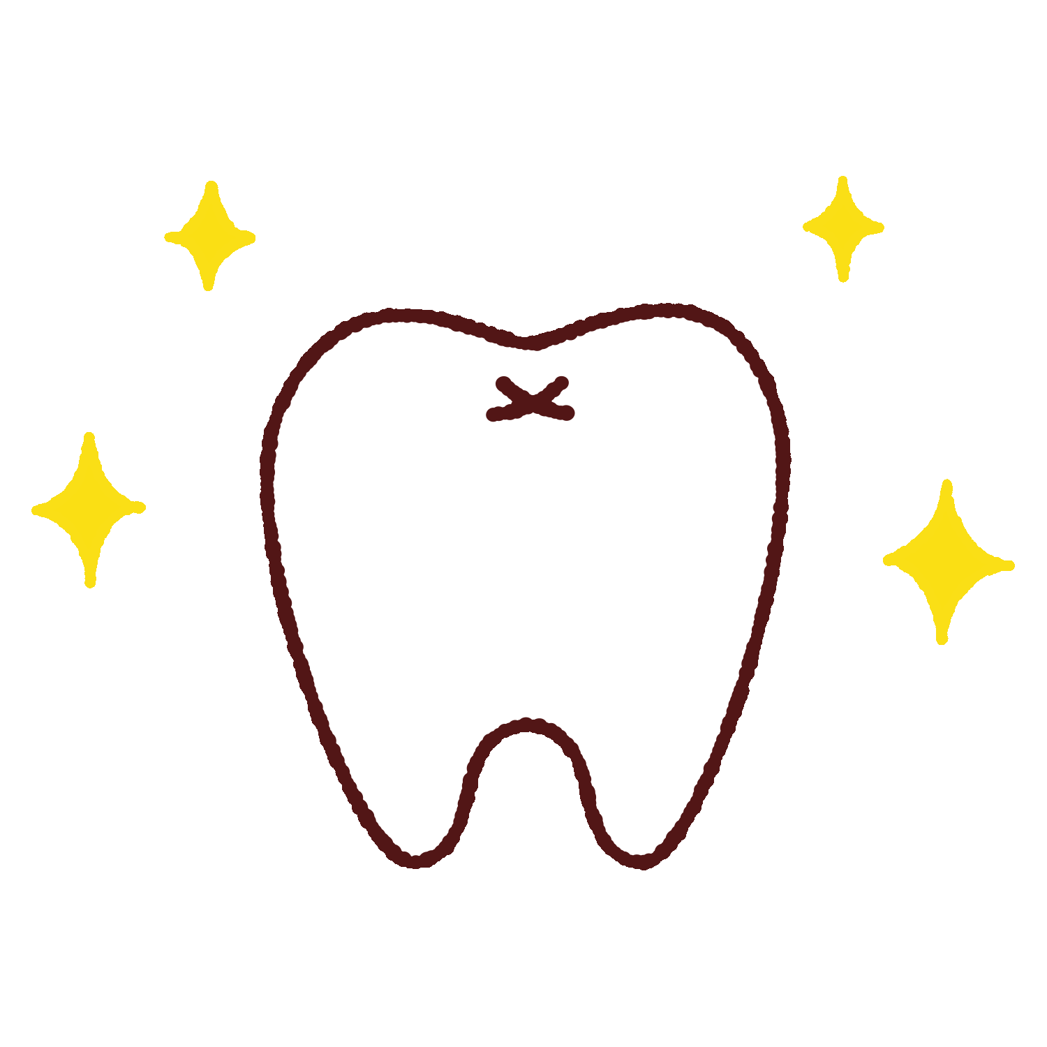 ピカピカの歯のイラスト