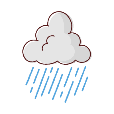 積乱雲と大雨のイラスト