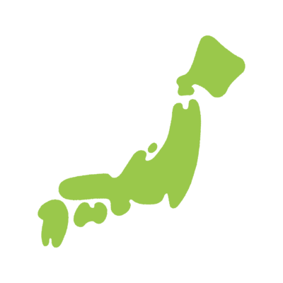 デフォルメした日本地図のイラスト
